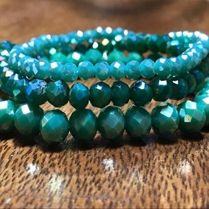 Set of 3 Lizas Faceted Czech Crystal Bracelets New